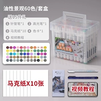 Ландшафт 60 Цвет+Печка из игольчатой ​​трубы+высокая световая ручка+маркерная бумага+цветовая карта