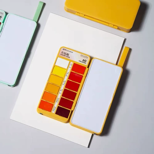 Пигментированная акварель, детский безопасный окрашенный пигментированный художественный профессиональный набор инструментов для начинающих, можно стирать, 124 цветов