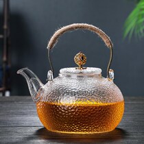 High-temperature resistant glass teapot with heating and cooking tea Teapot teapot electric pottery stove burning kettle special tea tea lifting beam suit