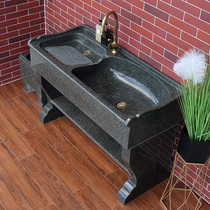 Marble wash basin balcony outdoor stone laundry pool outdoor balcony stone integrated sink courtyard pool