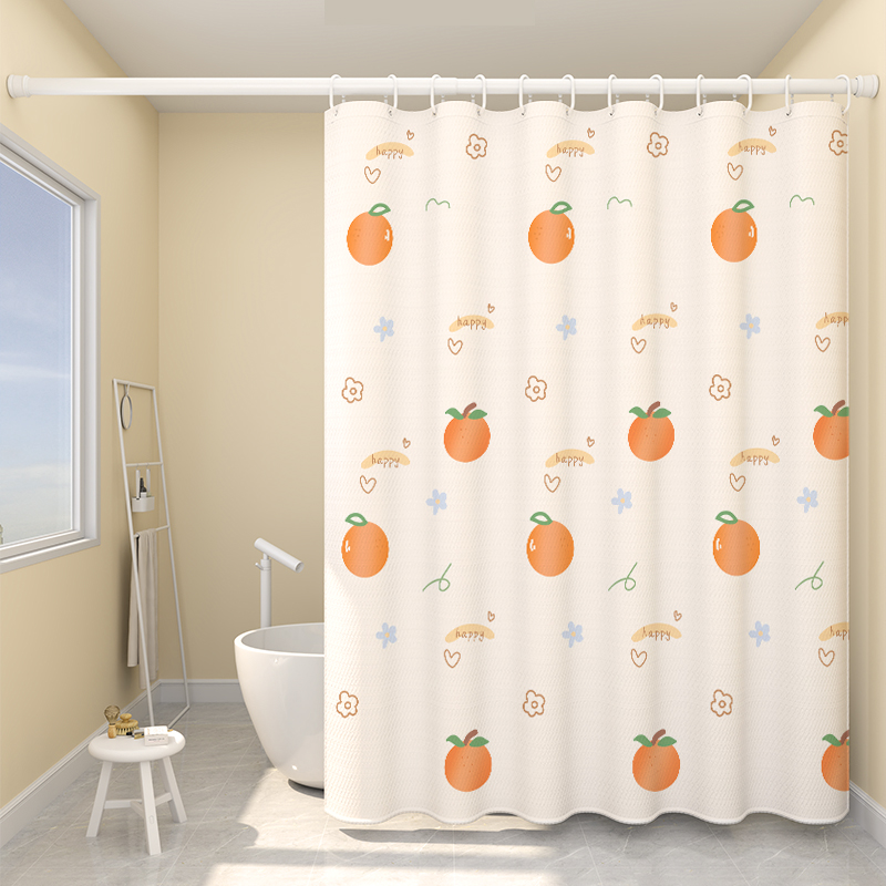 Shower curtain tarp set bathroom punch-free dressing room curtain anti-mildew curtain hanging curtain bath door curtain partition window