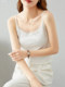 White cotton camisole women's lace inner 2024 new anti-exposure chic short knitted top summer