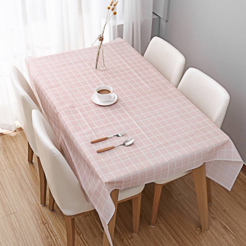 Table cloth Art table cloth waterproof and oil proof free tea table desk PVC plastic table cushion Nordic tennis red ins student-Taobao