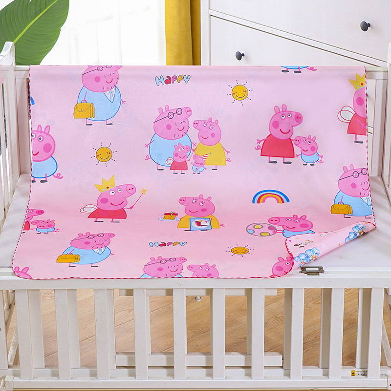 Baby Ice Screen Cold Anti-urine Mat Waterproof Waterproof Large Size Crystal Velvet Baby Summer Thin Aunt Pad