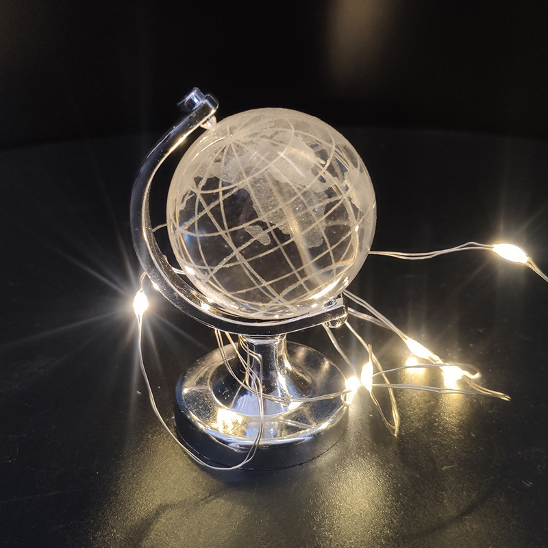 Mini Globe Ornament, Crystal Desktop Decoration, Student Gift, Birthday Gift for Boyfriend/Girlfriend, Graduation Creative Gift