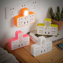 Student Dormitory Socket Converter USB Socket Multifunction Porous LED Night Light Sleeping room plug patch board