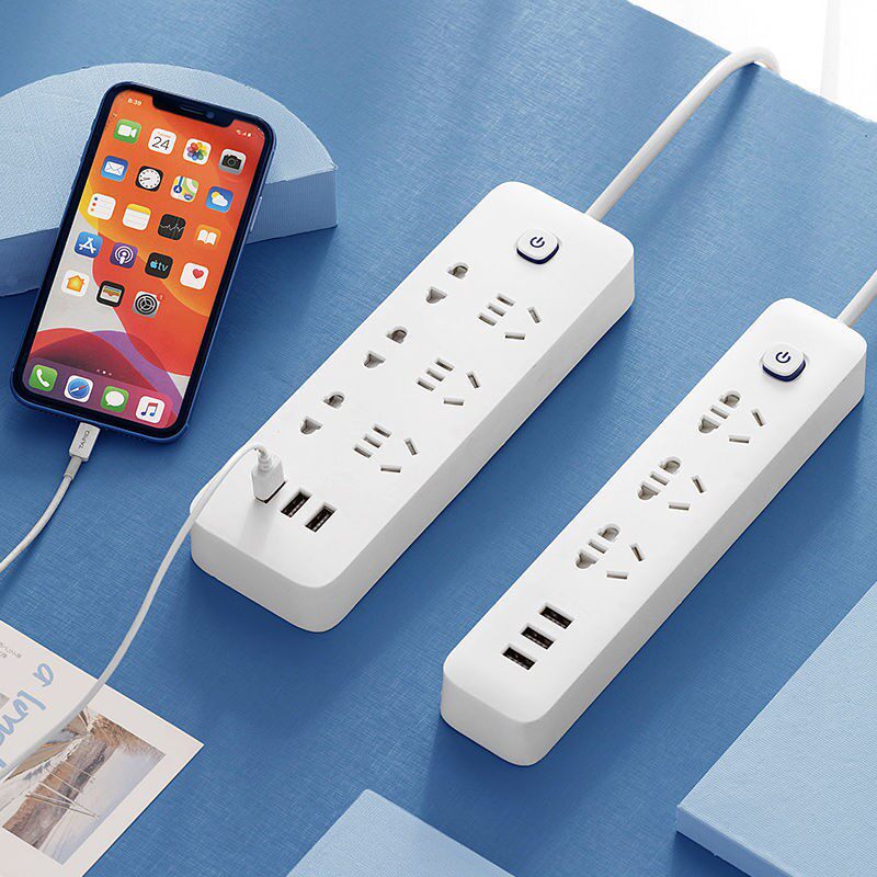 Bull Mi - Home multi - function socket USB socket insert plate with long line switch socket Red Bull connecting