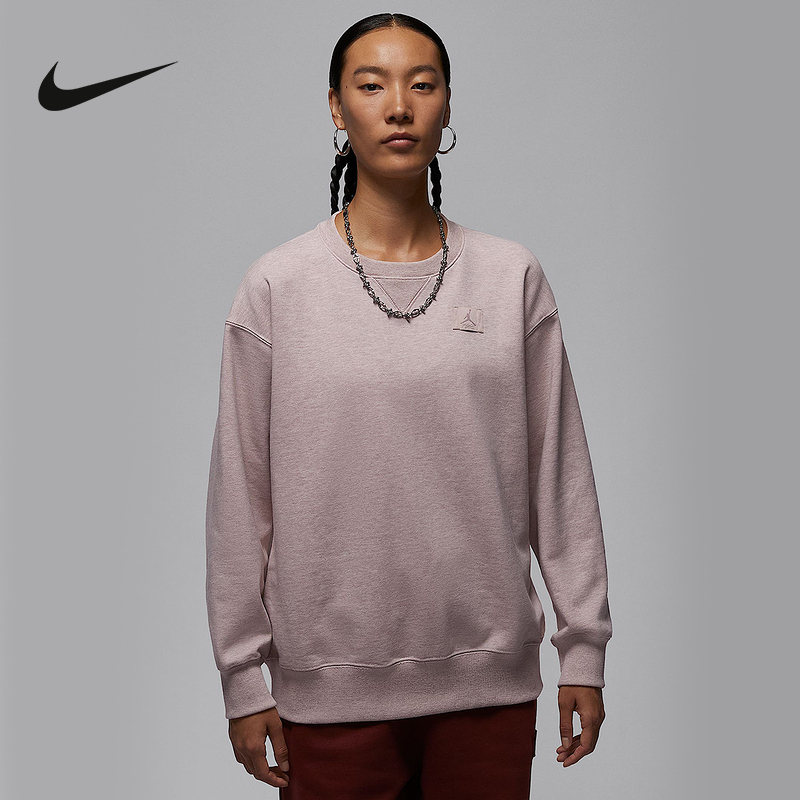 Jordan Nike Women's Round Neck Sweatshirt Knitted Sports Loose Comfortable Smooth Terry Pullover Hj1324-292 Jordan Nike Women's Round Neck Sweatshirt Knitted Sports Loose Comfortable Smooth Terry Pullover Hj1324-292