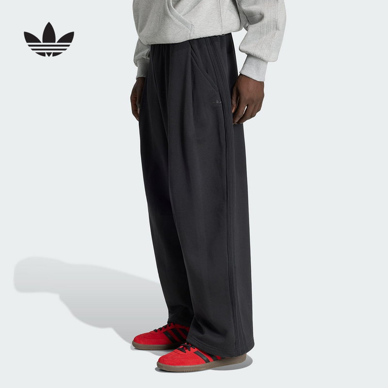 Adidas Adidas Trefoil 2026 Winter Men's Pure Cotton Loose Straight Wide-Leg Sports Pants Ks4099 Adidas Adidas Trefoil 2026 Winter Men's Pure Cotton Loose Straight Wide-Leg Sports Pants Ks4099