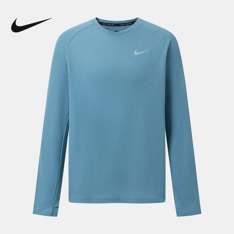 Nike Nike Quick-Drying Versatile Loose Waffle Knit Top Running Men's Long-Sleeved Knitwear Hv2706-008