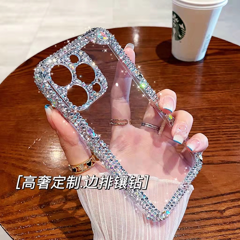 17Luxury15 Suitable for Apple 16Promax Flash Diamond Phone Case iPhone 13 Inlaid with Rhinestones 14High-End12For Women11Full Coverage Xsmax Anti-Drop Xrmini7Advanced8Plussoft Silicone Internet Celebrity
