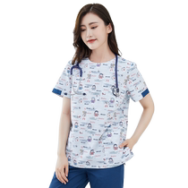 Womens summer thin operating room cotton nurse clothes confinement center clinic dental pediatrician work clothes