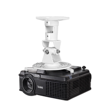 Projector bracket universal rotating ceiling projector hanger office ceiling aluminum alloy adjustment suitable for Jimi nuts BenQ Epson home ceiling projector hanger white PR01