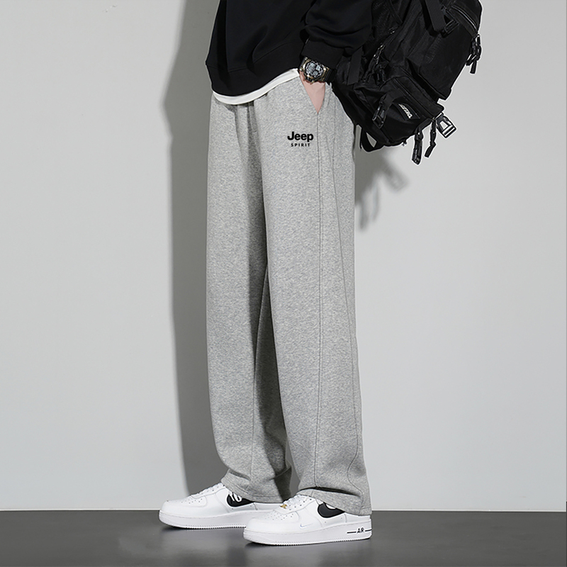 Jeepspirit Jeep Sports Pants Men's Spring and Autumn 2026 New Sweatpants American Style Loose Straight Men's Casual Pants