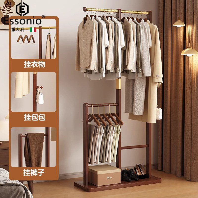 🏡华丽转身!essonio 意大利轻奢实木衣架,让卧室优雅升级💖-衣帽架-淘宝好物网