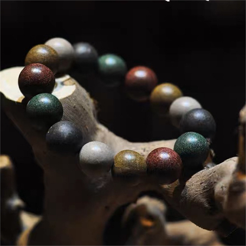 Five-Directional True Qi Bead Bracelet for Men, Handcrafted in Ancient Court Style, Eighteen Beads Handheld Buddhist Prayer Beads