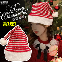 Santa Claus Hat Christmas Girl Decoration Plush Creative Christmas Antler Hat Adult Children Hat Dress Up