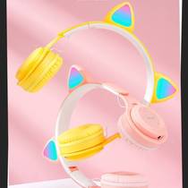 (Quality selection) Internet celebrity fashionable and cute style Y08M luminous cat ears head-mounted wireless Bluetooth headset