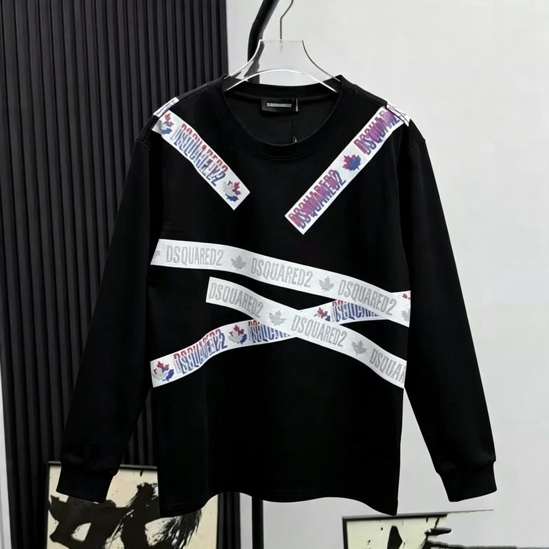 Guangzhou High-End Version + Complete Three Labels + Original Packaging 2026 Internet Celebrity Hot Item D2 Webbing Long-Sleeve Trendy Brand Hot Item Long-Sleeve Guangzhou High-End Version + Complete Three Labels + Original Packaging 2026 Internet Celebrity Hot Item D2 Webbing Long-Sleeve Trendy Brand Hot Item Long-Sleeve