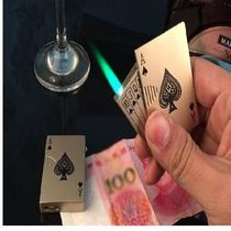 Vibrato with the same style poker lighter high-value inflatable body windproof creative personality trendy send husband funny Internet celebrity