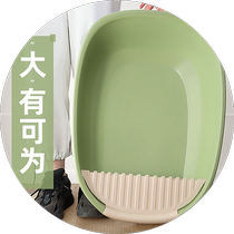 Fully open cat litter box semi-closed anti-splash litter box cat supplies extra-large sand basin extra-large size
