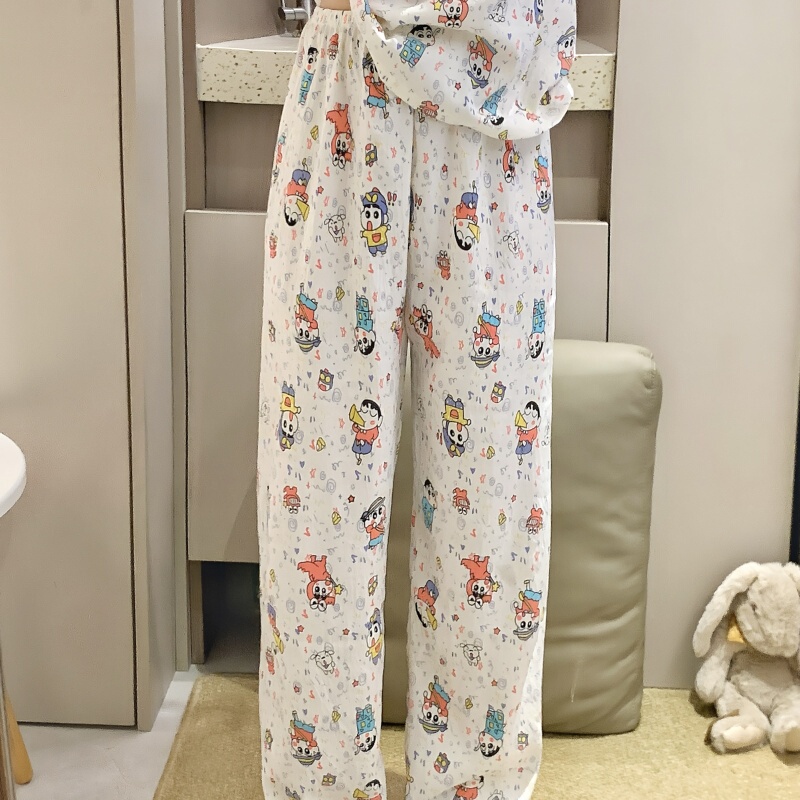 2025 New Pure Cotton Women's Pajama Pants, Long Pants for Spring and Autumn, Loose Fit, Large Size, Can Be Worn Outside, Thin Home Pants for Summer 2025 New Pure Cotton Women's Pajama Pants, Long Pants for Spring and Autumn, Loose Fit, Large Size, Can Be Worn Outside, Thin Home Pants for Summer
