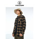 VOLCOM Diamond Men's Retro Plaid Long Sleeve Shirt 2024 Spring New Mid-Length Casual Lapel Shirt