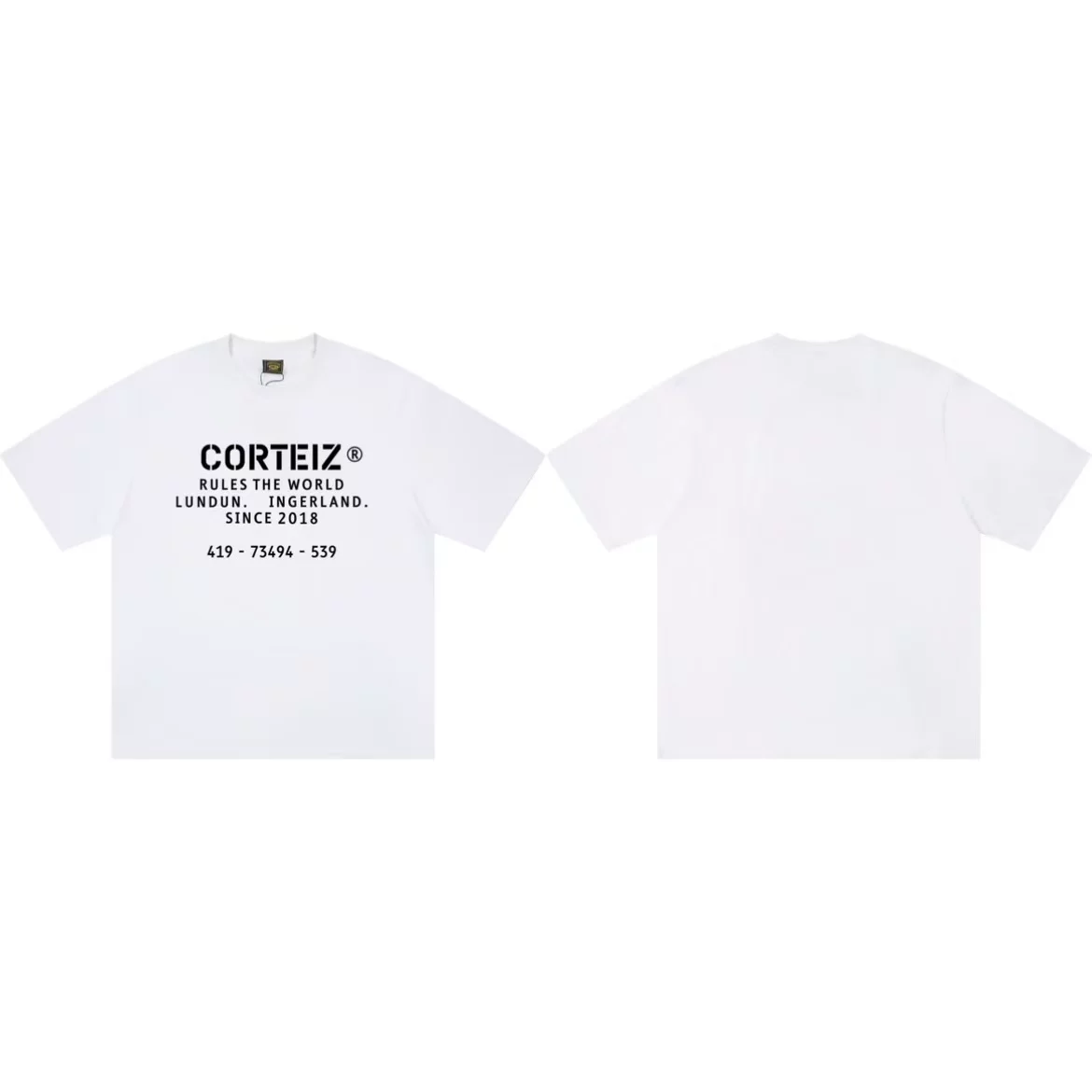 Футболка с принтом Corteiz Letter Graphic Print Tee 26ss Alcatraz с буквой графический принт короткий рукав