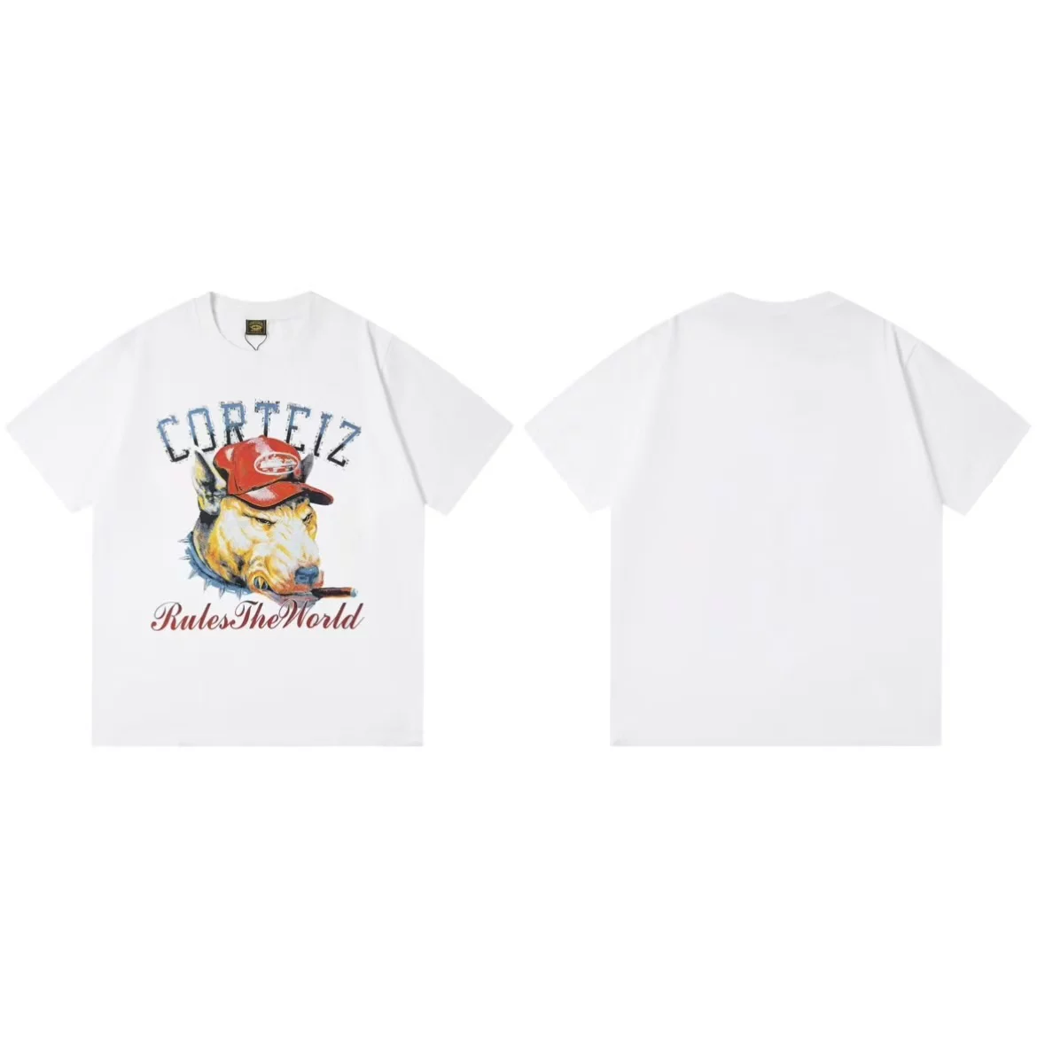 Футболка с принтом Corteiz Letter Graphic Print Tee 26ss Alcatraz с буквой графический принт короткий рукав