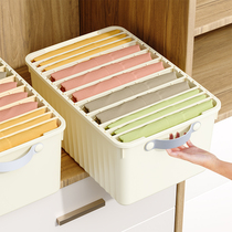 Wardrobe layered organizing box for clothes and pants thickened plastic storage basket artifact clothes storage box for home use 1613