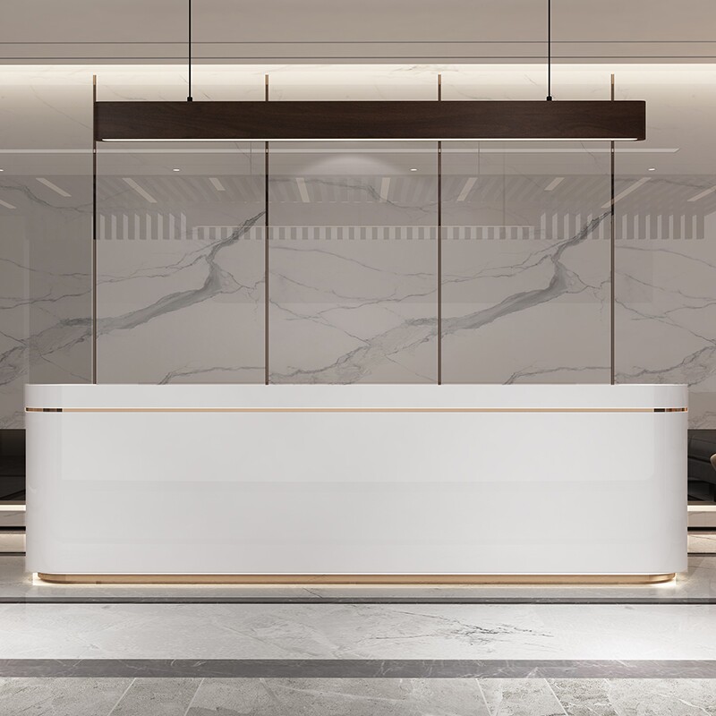Front desk reception desk Simple modern paint company front desk beauty salon hotel lobby bar custom