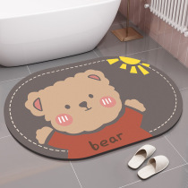 Bathroom Silicon Algae Mud Suction upholstered anti-slip washroom Toilet Footbed Kitchen Ground Mat anti-slip anti-oil washable