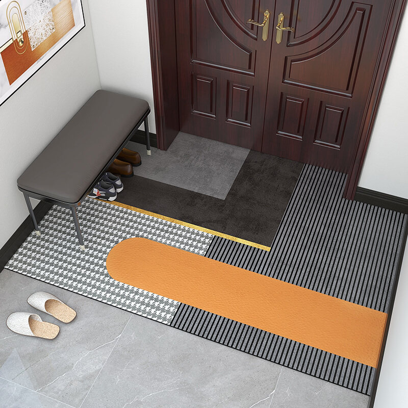 Entrance door mat PVC washable high-end foot mat door cushion in door kitchen door opening carpet cushion tailoring custom-Taobao