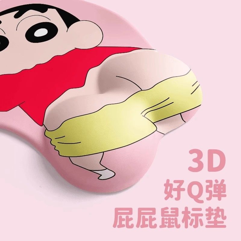 Карандаш Shin-chan коврик для мыши Запястье Аниме Мультфильм Коврик для запястья Приклад 3D профилактика Мышь ручной мягкий коврик для мыши