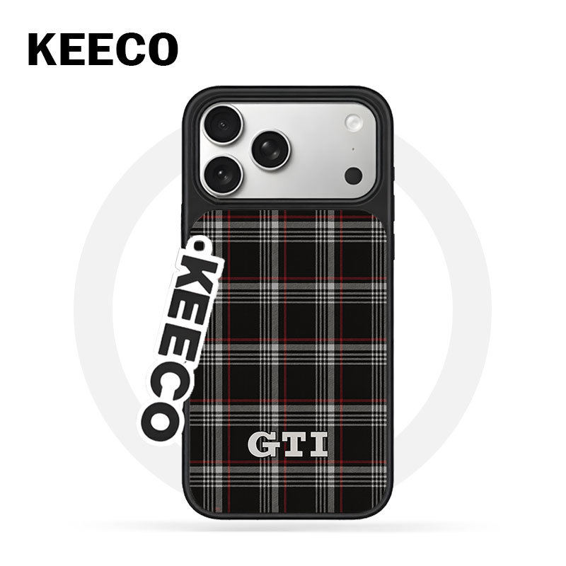 Keeco Golf Gti Is Suitable for Apple and Xiaomi Phone Cases, 17Promax Magnetic iPhone 17 New Model 16 Modified Accessories 15 Protective Case Huawei P80 British Plaid Car Enthusiast Gift