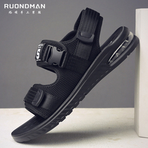 RUONDMAN sandals mens summer breathable all-match outdoor air cushion shoes 2022 casual sports black beach shoes