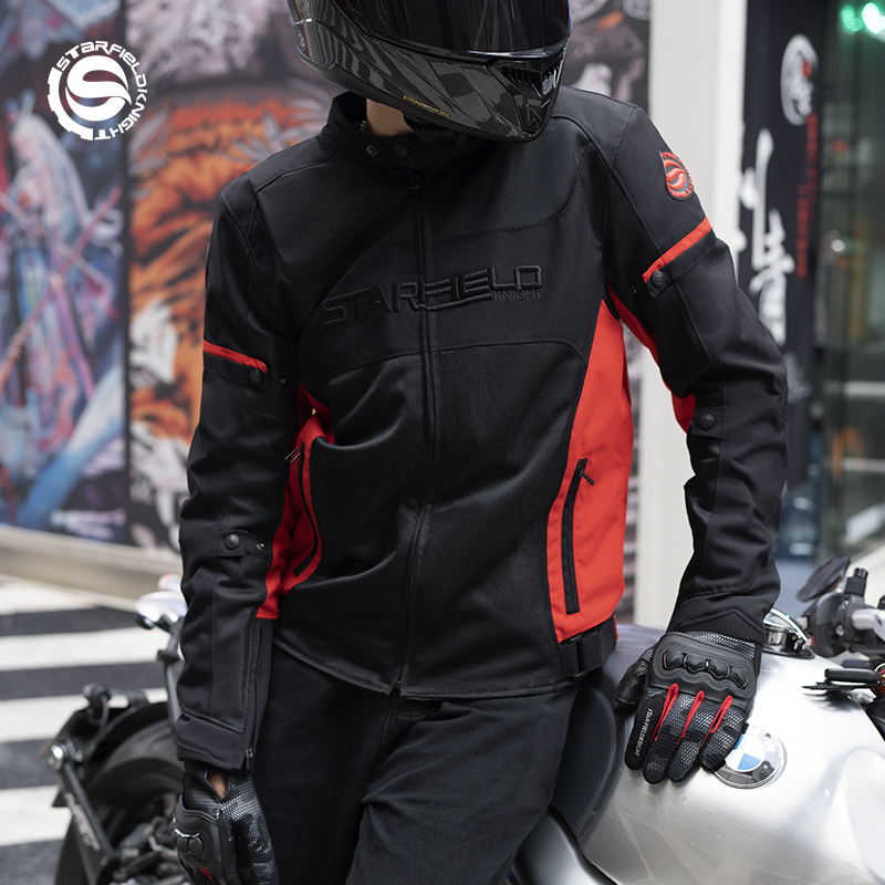 Star Knight motorcycle locomotive clothing men's four seasons warm anti-fall clothing riding clothing prepared racing clothing summer