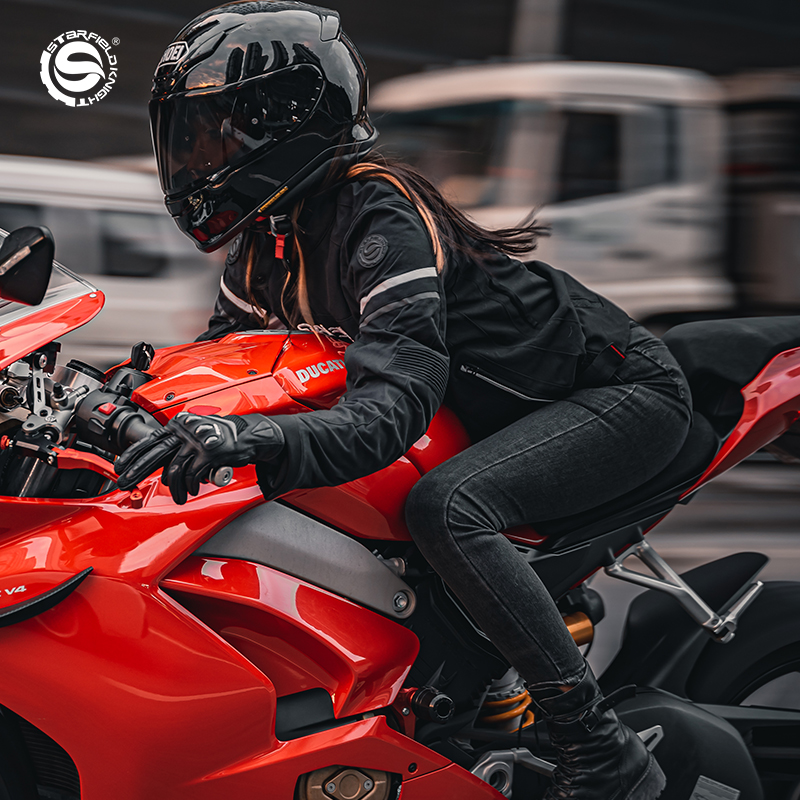 Star Knight Anti-fall Riding Suit Motorcycle Female Motorcycle Suit Summer Breathable Racing Suit Four Seasons Anti-fall Equipment