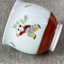 Out-of-print character paintings from the old Xianglan Society used by the Japanese royal family childrens teacups and bowls painted with willow branches and flowers