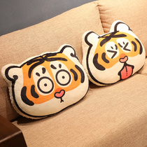 Cute Tiger Year with Pillows New Year Tiger on a pillow back cushion sofa Living room Office Nap Pillow Car inside a car