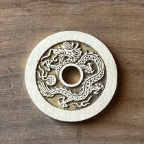 Ancient coins dragon and phoenix in auspicious form hand-made sand casting in ancient times brass diameter 46 mm thickness 3 mm
