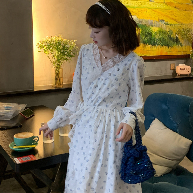 (Flower Girl) Original Elegant French Style O Pure Desire Floral Dress