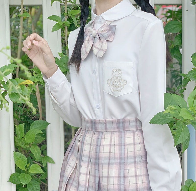 (Alice cat) foot room JK original uniform 100 long sleeve Japanese autumn winter shirt