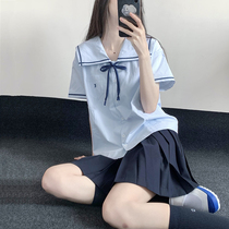 Ruler Feet Rooms Original Design (Hui Jin Middle) Summer Han Style Blue K Uniform Short Sleeve 100 Hitch School For Sensation Shirt