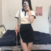 5 5 5 5 nights 8 points (motion suit) foot room JK uniform pure desire to lean tracksuit short sleeve short skirt bag hip skirt