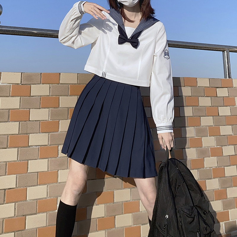 Send the knot (Qingchuan high) feet-foot original JK sailor to serve long sleeve school for the shirt