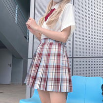 (Maple Leaf and Cloud) foot-to-foot JK original uniform plaid short skirt half-body pleated skirt