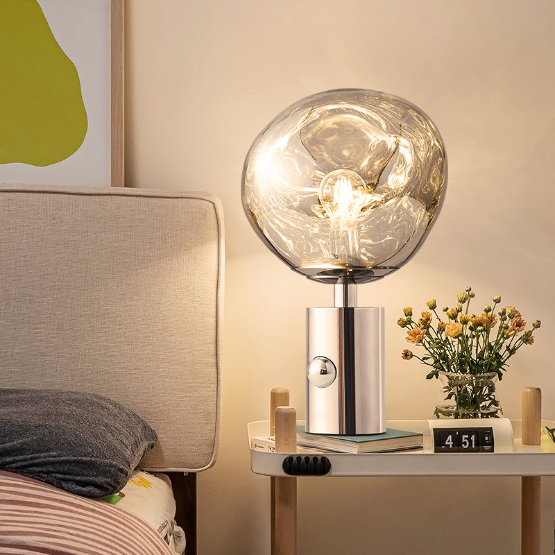 Nordic Light Luxury Table Lamp, High-End Living Room, Bedroom, Bedside Lamp, Atmospheric Decoration, Creative Lava Designer Lamps