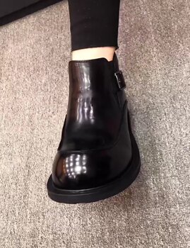 Guangzhou men's shoes autumn and winter plus velvet british style high-top chelsea casual fashion large leather shoes men's boots dn7893