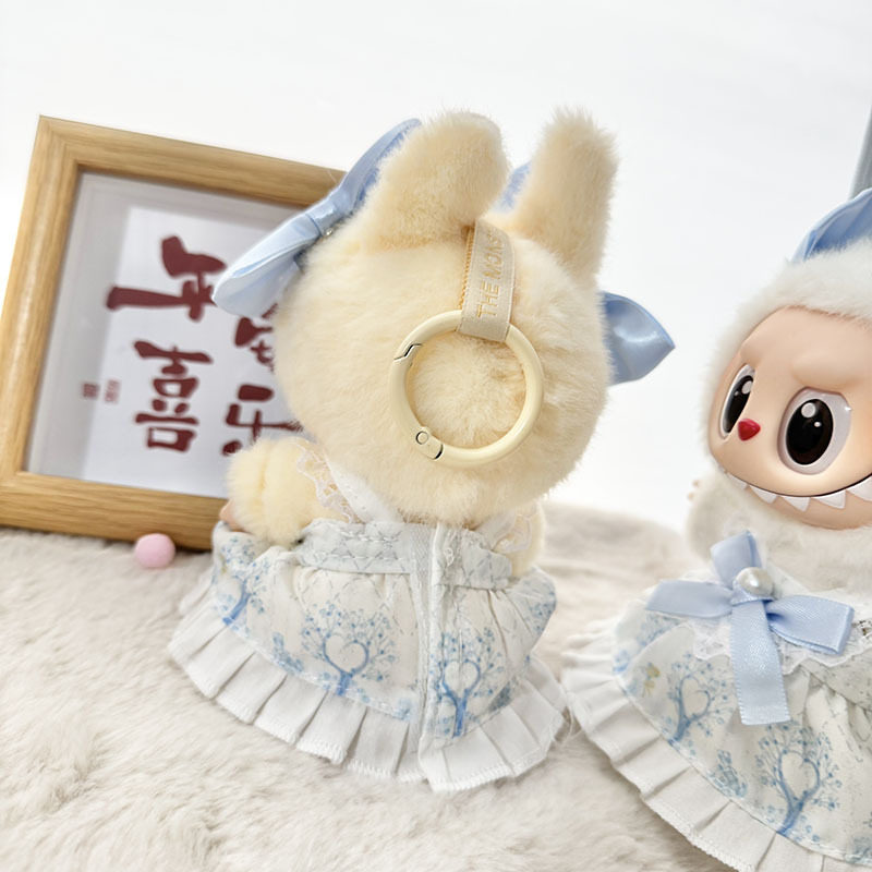 Labubu Clothes – Blue Chanel Style Skirt Suit | nekolulu 7 Labubu Clothes – Blue Chanel Style Skirt Suit | nekolulu